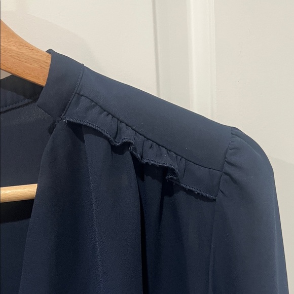 Nanette Lepore Navy Button-Up Blouse - Picture 3 of 6